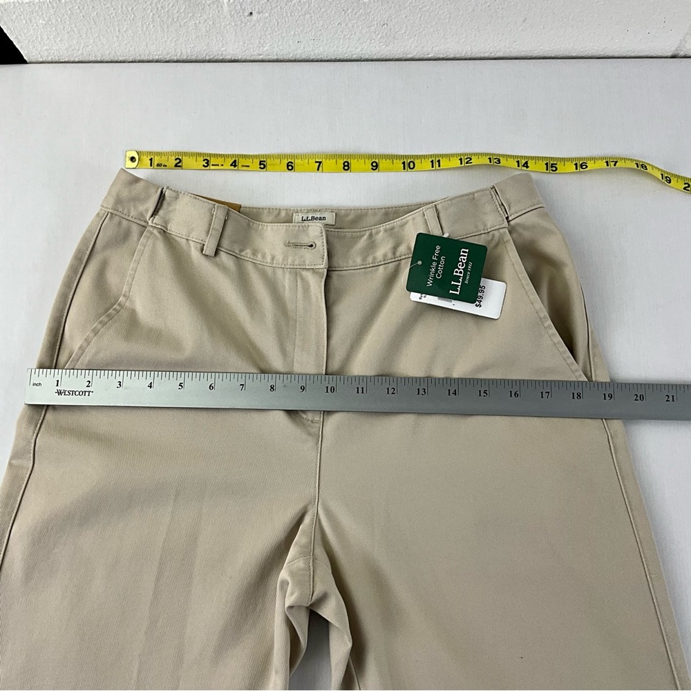 L.L.Bean women beige pant classic fit, wrinkle free Size 6 Regular NWT - Picture 12 of 16